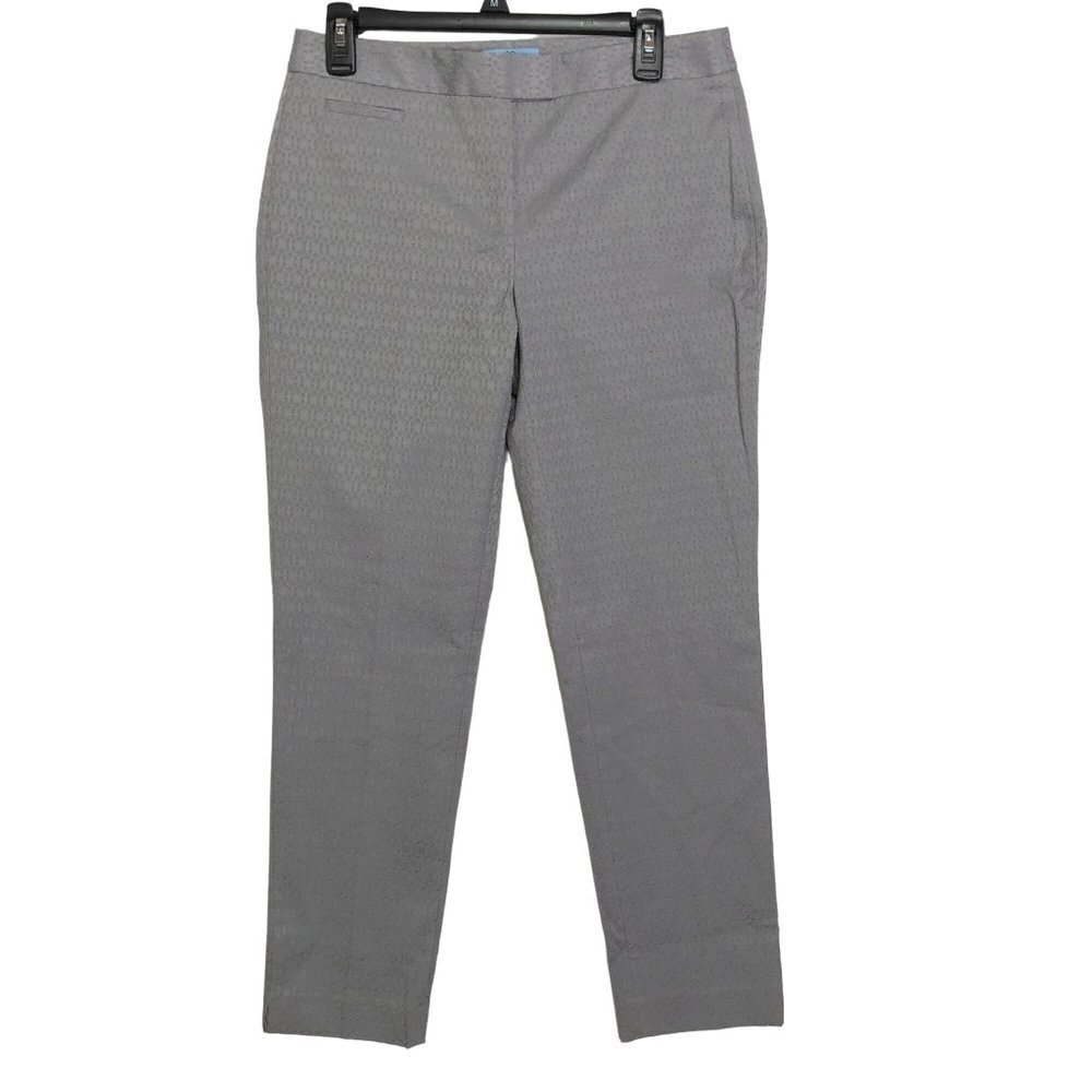 CECE‎ EMBOSSED DIAMOND JACQUARD SLIM LEG TROUSER PANTS SIZE 6